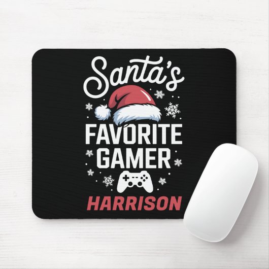 Santa's Favorite Gamer Personalized Gaming Xmas Muismat (Met muis)
