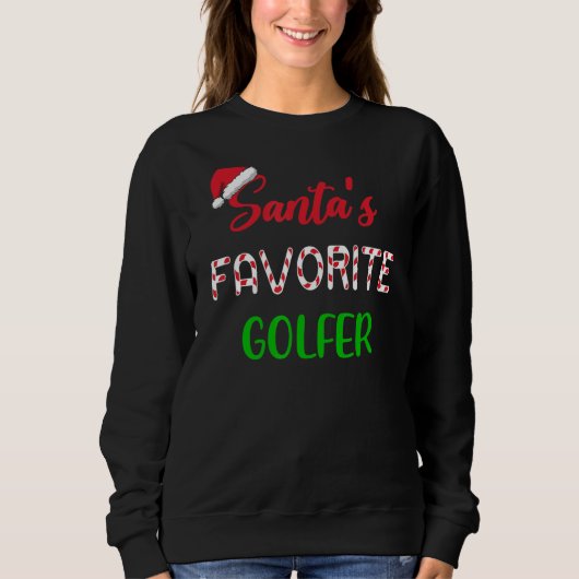 Santas Favorite Golfer   Funny Golf Christmas Trui (Voorkant)