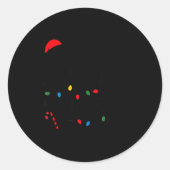 Santa's Favorite Helper Funny Christmas  Ronde Sticker (Voorkant)