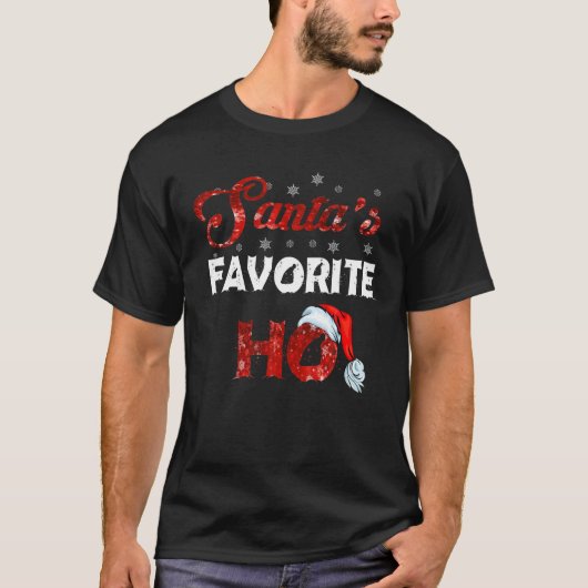 Santa's Favorite Ho Funny Christmas T-shirt (Voorkant)