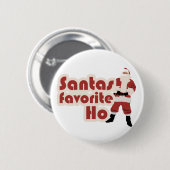 Santas Favorite Ho Funny Kerstmis Ronde Button 5,7 Cm (Voorkant /achterkant)
