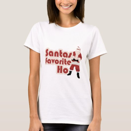 Santas Favorite Ho Funny Kerstmis T-shirt (Voorkant)