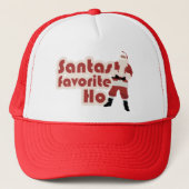 Santas Favorite Ho Funny Kerstmis Trucker Pet (Voorkant)