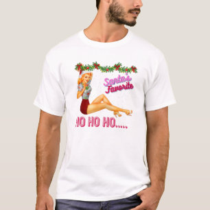 Santa's-Favorite-Ho Ho Nice Naughty Dirty Joke T-shirt