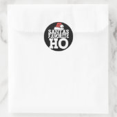 Santas Favorite Ho Ronde Sticker (Tas)