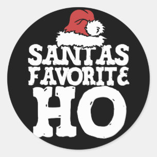 Santas Favorite Ho Ronde Sticker
