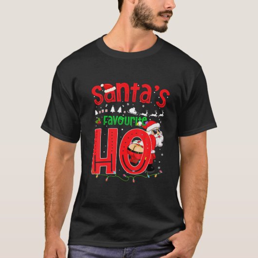 Santas Favorite Ho Santa Favorite Ho Funny Girls T-shirt (Voorkant)