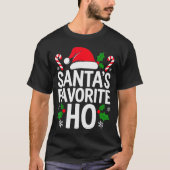 Santa's Favorite Ho Shirt Adult Kids Funny Christm (Voorkant)