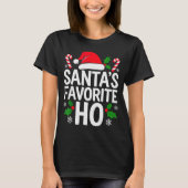 Santa's Favorite Ho Shirt Adult Kids Funny Christm (Voorkant)