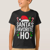 Santa's Favorite Ho Shirt Adult Kids Funny Christm (Voorkant)