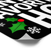 Santa's Favorite Ho Shirt Adult Kids Funny Christm Poster (Hoek)