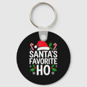 Santa's Favorite Ho Shirt Adult Kids Funny Christm Sleutelhanger (Voorkant)