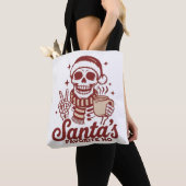 Santa's Favorite Ho Skeleton Snarky Christmas  Tote Bag (Dichtbij)