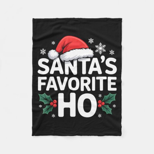 Santa's Favorite Ho Tee Funny Christmas Graphic  Fleece Deken (Voorkant)