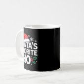 Santa's Favorite Ho Tee Funny Christmas Graphic Koffiemok (Voorkant links)