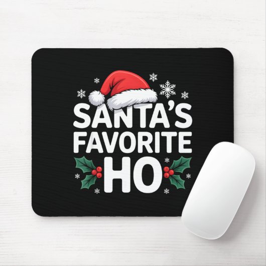 Santa's Favorite Ho Tee Funny Christmas Graphic  Muismat (Met muis)
