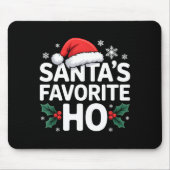 Santa's Favorite Ho Tee Funny Christmas Graphic Muismat (Voorkant)