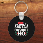 Santa's Favorite Ho Tee Funny Christmas Graphic Sleutelhanger (Voorkant)