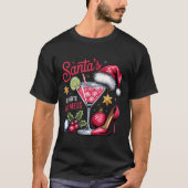 Santa's Favorite Hot Mess Christmas Martini  T-shirt (Voorkant)