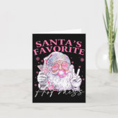 Santa's Favorite Hot Mess Funny Christmas  Kaart (Voorkant)