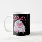 Santa's Favorite Hot Mess Funny Christmas  Koffiemok (Links)