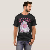 Santa's Favorite Hot Mess Funny Christmas  T-shirt (Voorkant volledig)
