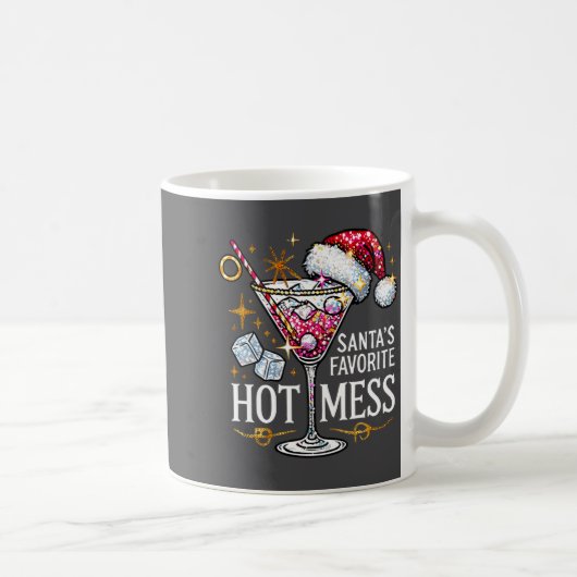 Santa's Favorite Hot Mess Long Sleeve  Koffiemok (Rechts)