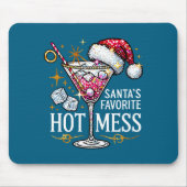 Santa's Favorite Hot Mess Long Sleeve  Muismat (Voorkant)