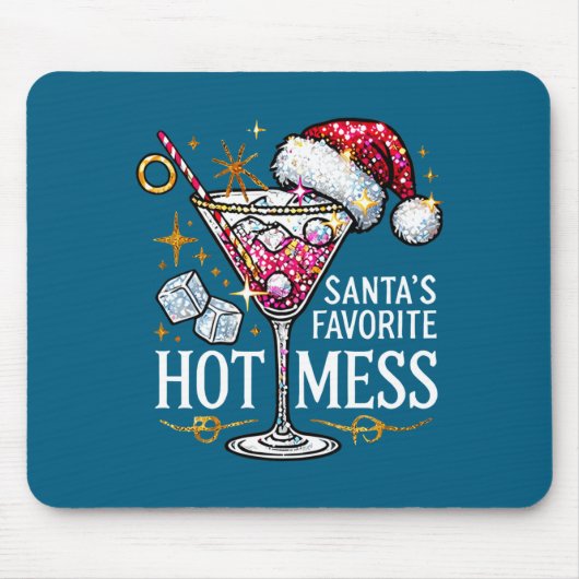 Santa's Favorite Hot Mess Long Sleeve Muismat (Voorkant)
