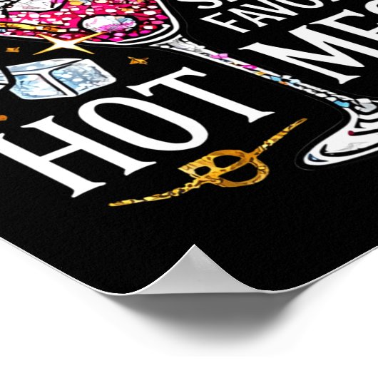 Santa's Favorite Hot Mess Long Sleeve  Poster (Hoek)