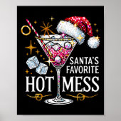 Santa's Favorite Hot Mess Long Sleeve  Poster (Voorkant)