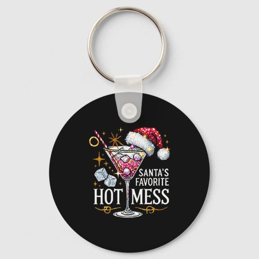 Santa's Favorite Hot Mess Long Sleeve  Sleutelhanger (Voorkant)
