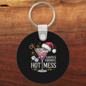 Santa's Favorite Hot Mess Long Sleeve  Sleutelhanger (Voorkant)