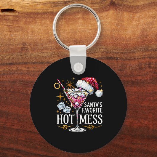 Santa's Favorite Hot Mess Long Sleeve  Sleutelhanger (Voorkant)