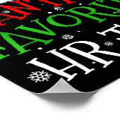 Santa's Favorite Hr Team Christmas Party  Poster (Hoek)