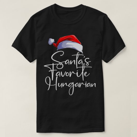 Santa's Favorite Hungarian Funny Cute Christmas Hu T-shirt (Design voorkant)