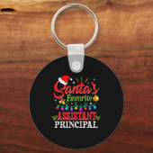 Santa's Favorite Istant Principal Christmas Light  Sleutelhanger (Voorkant)