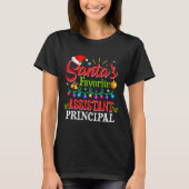 Santa's Favorite Istant Principal Christmas Light  T-shirt (Voorkant)