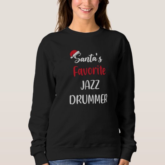 Santas Favorite Jazz Drummer Christmas jazz drum Trui (Voorkant)