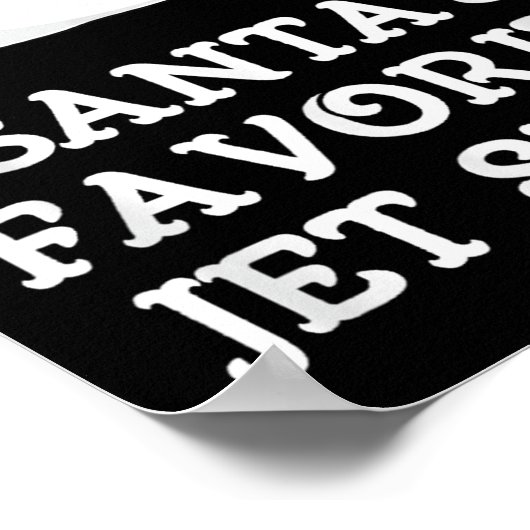 Santas Favorite Jet Skier Christmas Xmas Skiing Sk Poster (Hoek)