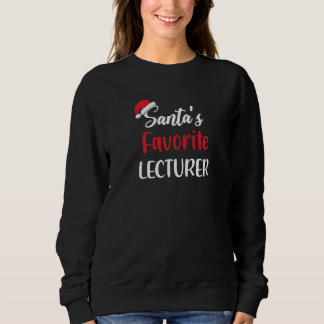 Santas Favorite Lecturer Christmas Pajama Xmas Trui