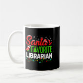 Santa's Favorite Librarian Christmas Library Book  Koffiemok (Links)
