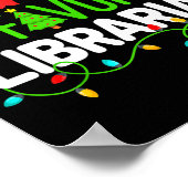 Santa's Favorite Librarian Christmas Library Book Poster (Hoek)
