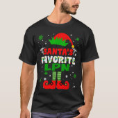 Santa's Favorite Lpn Funny Christmas  T-shirt (Voorkant)
