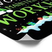 Santa's Favorite Maintenance Worker Fun Christmas  Poster (Hoek)