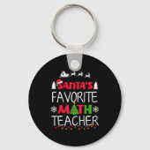 Santa's Favorite Math Teacher Christmas Mathematic Sleutelhanger (Voorkant)