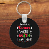 Santa's Favorite Math Teacher Christmas Mathematic Sleutelhanger (Voorkant)