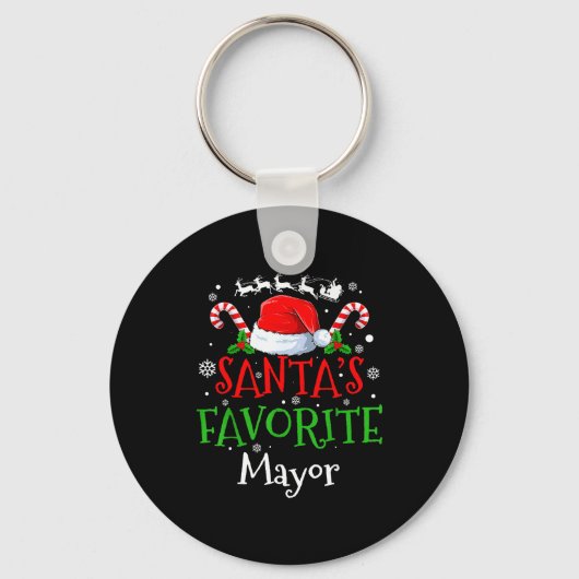 Santa's Favorite Mayor Christmas Party  Sleutelhanger (Voorkant)