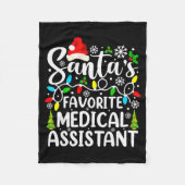 Santa's Favorite Medical Istant Funny Christmas Fleece Deken (Voorkant)