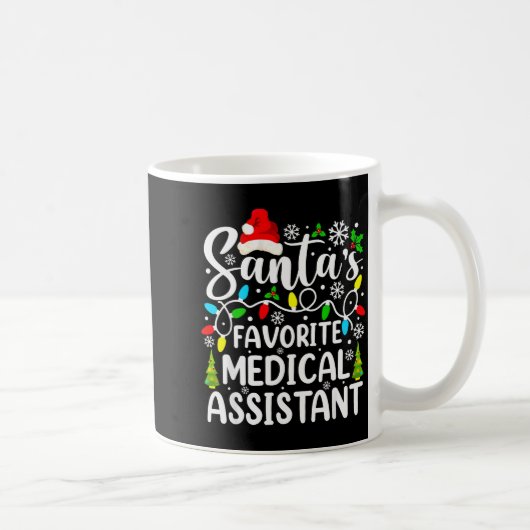 Santa's Favorite Medical Istant Funny Christmas  Koffiemok (Rechts)